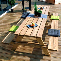 Комплект садових меблів стіл + лавки "Оушен"