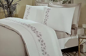 Комплект постільної білизни CK BOUTIQUE BEJ PETRA бежевий, євро OZDILEK