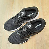 Чорні Літні текстильні Чоловічі кросівки Adidas Supernova Stride чорні з білим, фото 7