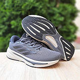 Сірі Літні текстильні Чоловічі кросівки Adidas Supernova Stride сірі, фото 5