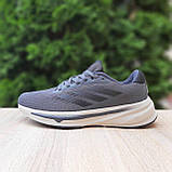 Сірі Літні текстильні Чоловічі кросівки Adidas Supernova Stride сірі, фото 7