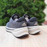 Сірі Літні текстильні Чоловічі кросівки Adidas Supernova Stride сірі, фото 9