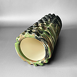 Ролик для йоги жорсткий, масажний рол для фітнесу, валик масажний для спини Hechpro (MR33U), фото 4