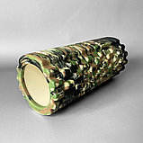 Ролик для йоги жорсткий, масажний рол для фітнесу, валик масажний для спини Hechpro (MR33U), фото 5