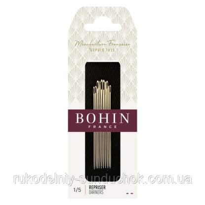 Short Darners №1/5(10шт) Набір штопальних голок для шиття Bohin (Франція) 00562, фото 1