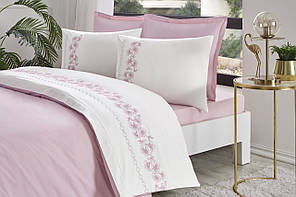 Комплект постільної білизни CK BOUTIQUE PEMBE PETRA рожевий, євро OZDILEK