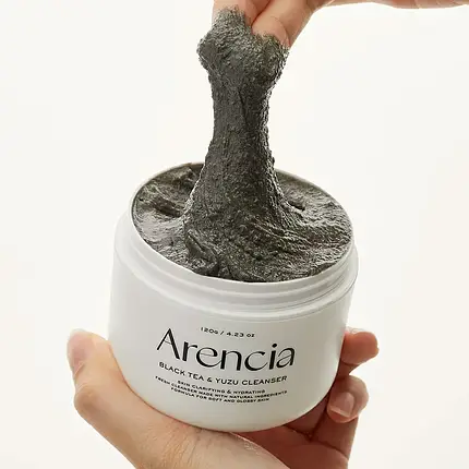 Желе для вмивання з чорним чаєм, юзу та рисом ARENCIA Black Tea & Yuzu Rice Mochi Cleanser 120 мл, фото 3