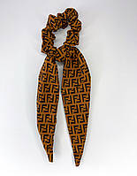 Гумка для волосся Finding Резинка твіллі в геометричний принт Теракотовий 7 х 27 см