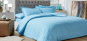 Комплект постільної білизни CK JAKAR AQUA GEOMETRIK, євро OZDILEK