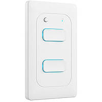 Кнопковий електричний вимикач із функцією інтелектуального управління 2 клавіші Білий