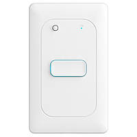 Кнопковий електричний вимикач із функцією інтелектуального управління 1 клавіша Білий