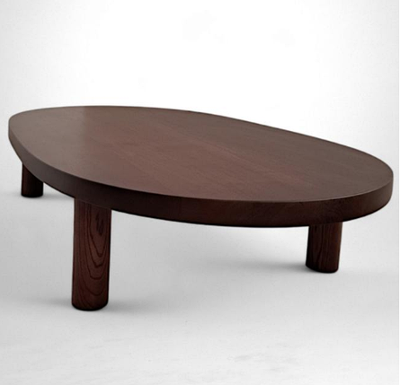 Журнальний столик Coffe Table кавовий овальний сучасний дерев`яний у вітальню кімнату журнальні столики ясен, фото 3