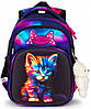 Шкільний рюкзак для дівчинки в 1-4 клас ортопедичний фіолетовий малюнок кошенятко SkyName 1716, фото 10