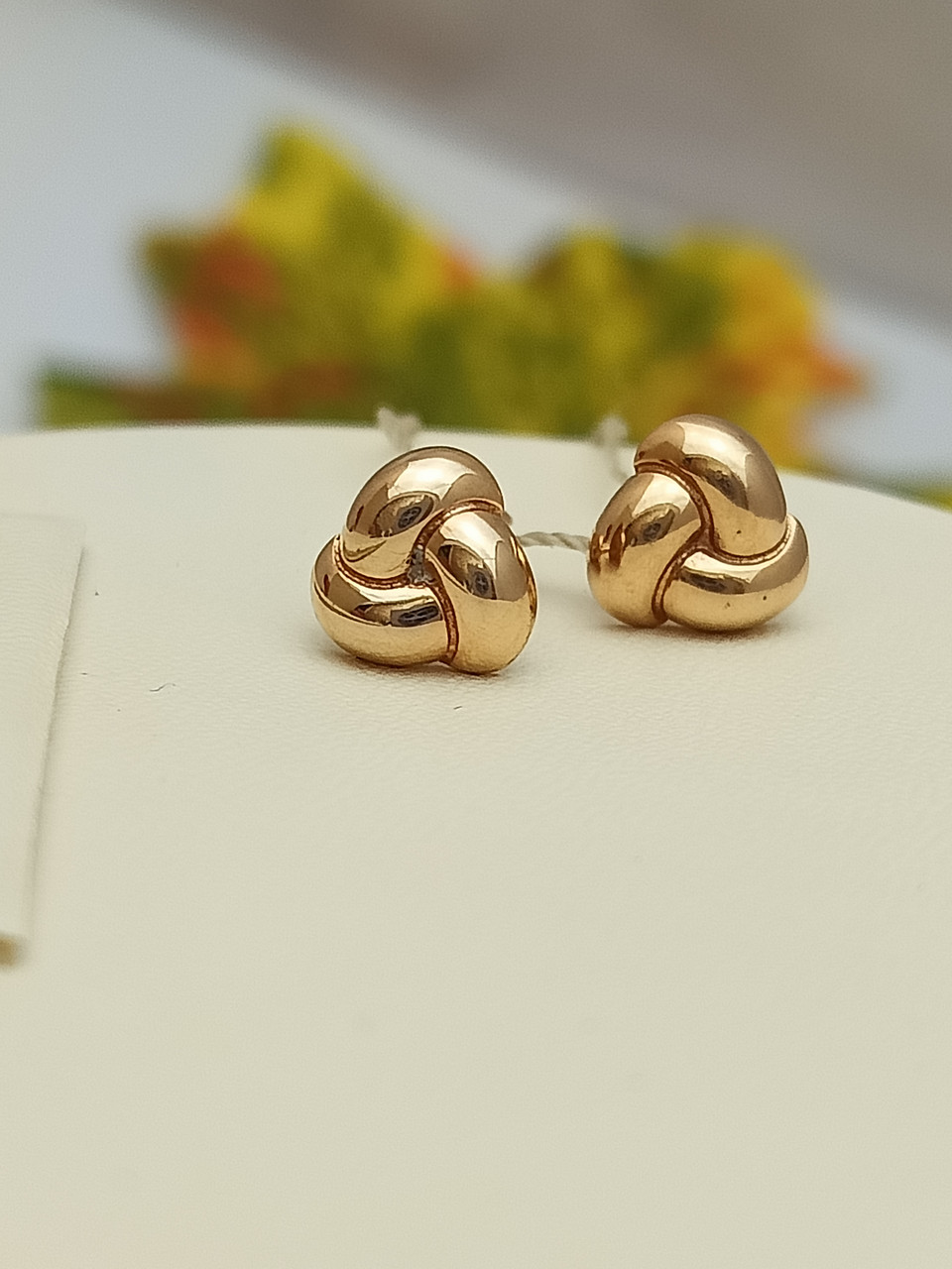 Золоті сережки пусети 585 проби, фото 1