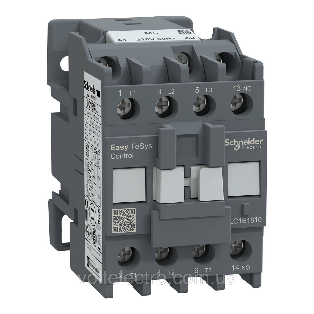 Контактор TeSys E 3P 18А, 1НО, котушка 220В~, фото 1