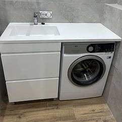 Тумба під пральну машину 120 зі стільницею ліва Snail Мадейра