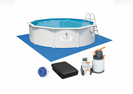 Bestway Збірний басейн Bestway Hydrium 56384 (460х120 см) з пісочним фільтром, сходами та тентом