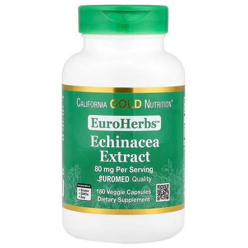 Комплекс для імунітету California Gold Nutrition Echinacea Extract 80 mg (180 капсул.), фото 1
