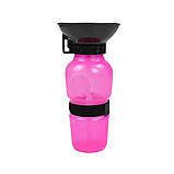 Поїлка для собак Дорожня пляшка прогулянкова 550 мл Портативна з чашею Переносна Aqua Dog, фото 4