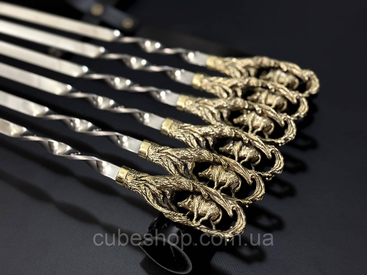 Набір шампурів «Кабан» (в шкіряному сагайдаку)