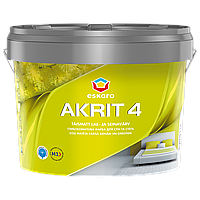 Фарба акрилатна Eskaro Akrit 4 для стель та стін глибокоматова біла 2,85 л