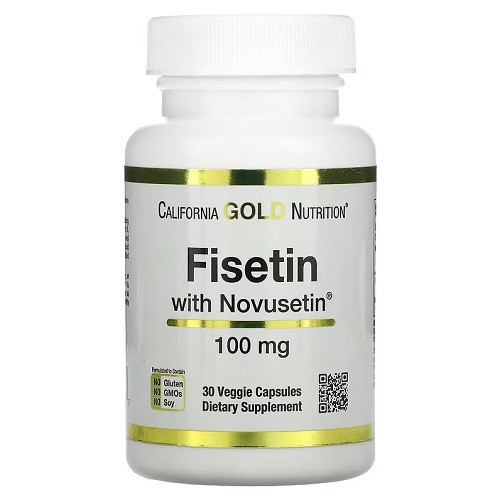 Активне довголіття California Gold Nutrition Fisetin with Novusetin 100 mg (30 капсул.), фото 1
