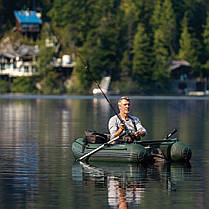 Одномісний надувний рибальський човен Intex 68381 Big Catch Pro (165х119х38 см) ручний насос 1.7 л, весла 2 шт., фото 6