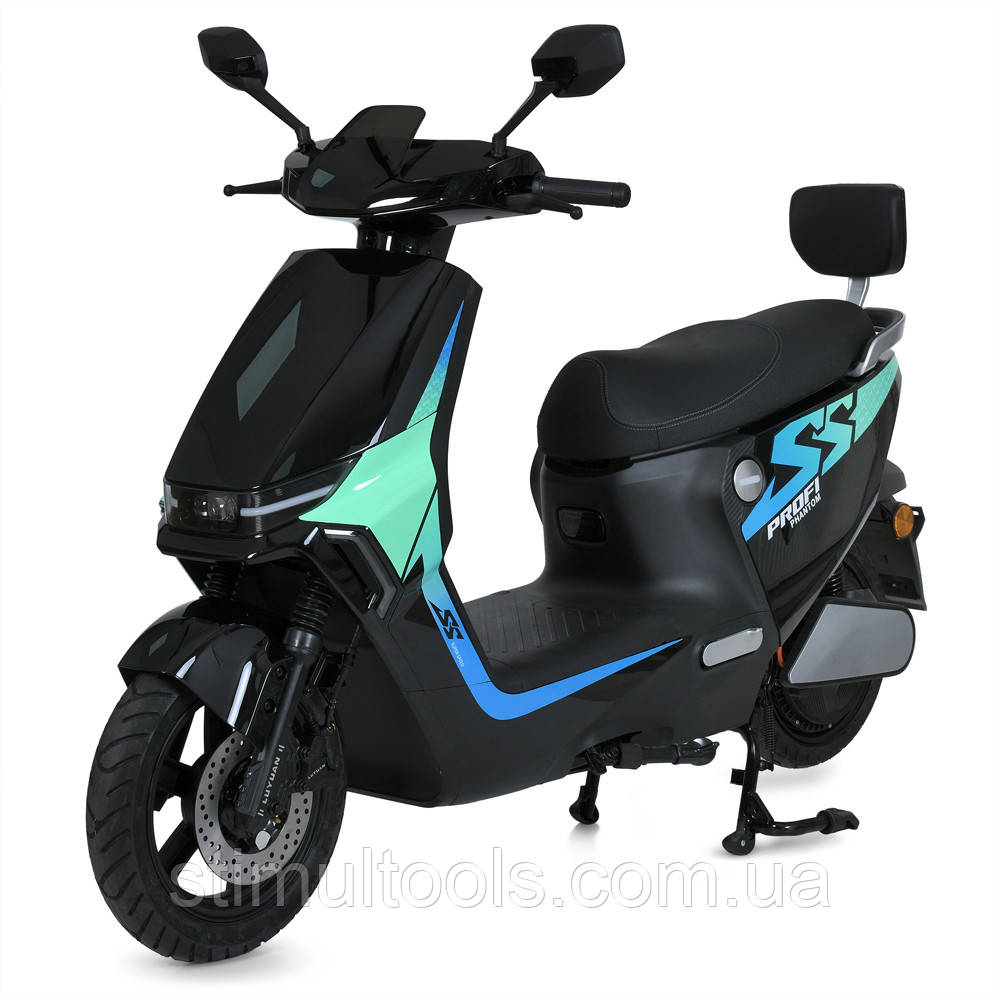 Електроскутер Prof1 MES 1027-1 PHANTOM чорний двигун 1500 Вт, фото 1