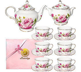 Сервіз чайний 14пр. Бант (240мл. бл.15см. цук.350мл. чайн.1.3л) 1779