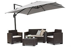 Садова парасолька Garden Point Siena 2,5х2,5 м сіра 60069