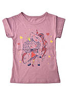 Футболка детская Девочка с единорогом Бома 0535.93 Трикотаж однотонный пеня, 92р. сливовый