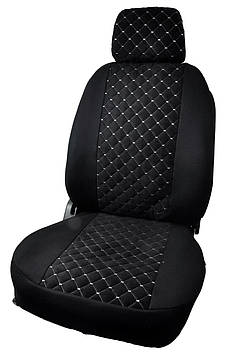 Чохли сидінь ВАЗ 2108/09/99/ ВАЗ 2113-2115 Rcar Luxe чорні нитка сіра