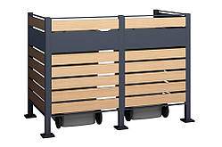 Корпус для 2 сміттєвих баків 120л або 240л Breda CoverTech 61338