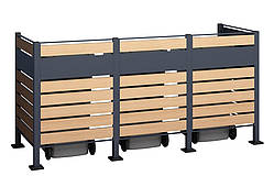 Корпус для 3 сміттєвих баків 120л або 240л Breda CoverTech 61339