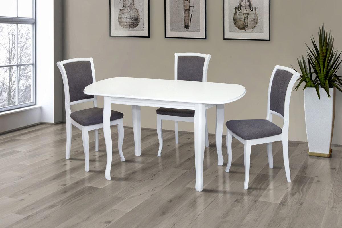 Стіл обідній Турін (120+40)/80, білий, фото 1