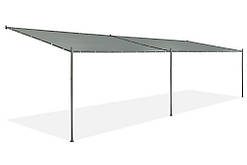 Навіс для тераси Garden Point антрацитовий 3 x 8м Genoa 63086