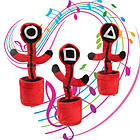 Інтерактивна дитяча іграшка танцюючий кактус Гра в кальмара співає танцює світиться на акумуляторі