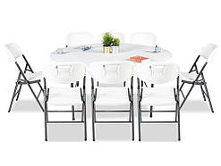 Комплект меблів для кейтерингів 160 cm 8+1 Garden Point 63129