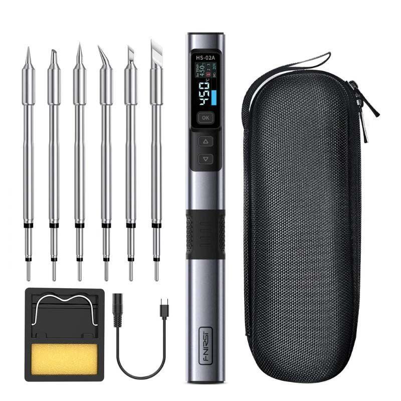 Паяльник Fnirsi HS-02A PD 100W от powerbank PD (Set 2)