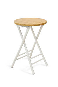 Табурет розкладний Чіп, натуральний/білий