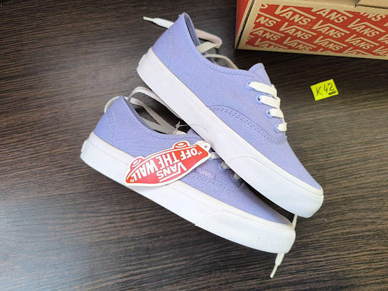 СКИДКА 36 р Кеды Vans Authentic Light BLUE светло синие фиолетовые унисекс, фото 3