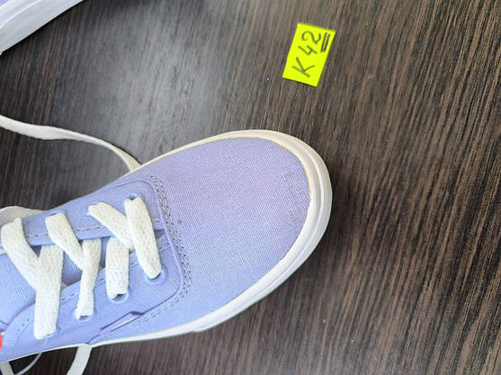 СКИДКА 36 р Кеды Vans Authentic Light BLUE светло синие фиолетовые унисекс, фото 5