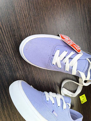 СКИДКА 36 р Кеды Vans Authentic Light BLUE светло синие фиолетовые унисекс, фото 4