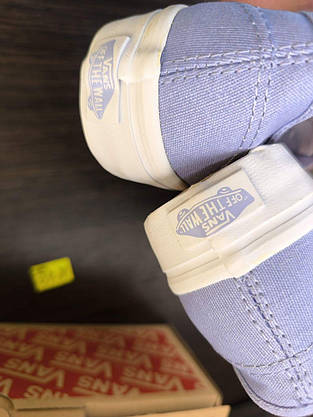 СКИДКА 36 р Кеды Vans Authentic Light BLUE светло синие фиолетовые унисекс, фото 6