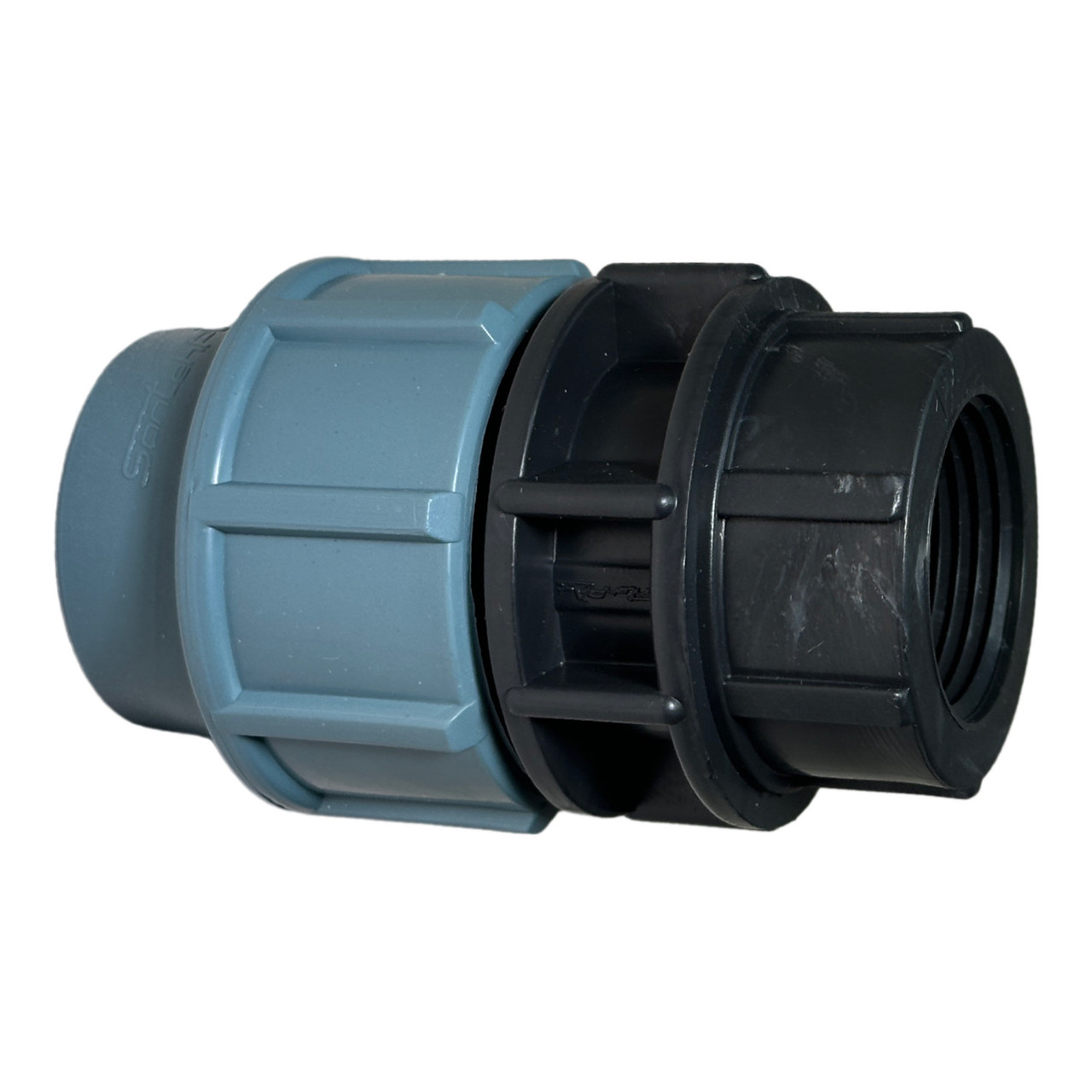 Муфта (фітинг) 63х1-1/2" затискна для під'єднання поліетиленової труби з внутрішньою різзю, фото 1