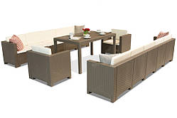 Комплект Technorattan з двома великими диванами Colorado Apetito Max 12 cappuccino Bica 64143