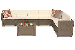 Куточок Colorado Corner Max 7 cappuccino Bica техноротанговий куточок зі столиком 64150