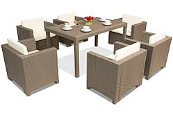 Набір Colorado Premium 6 cappuccino Bica техноротанг 64162