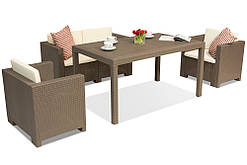 Комплект меблів Colorado Apetito 4 cappuccino Bica техноротанг 64166