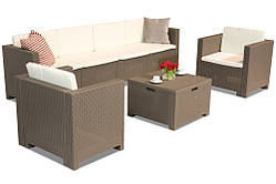 Технораттан з подовженим диваном Colorado Coffee Box Max 6 cappuccino Bica 64185